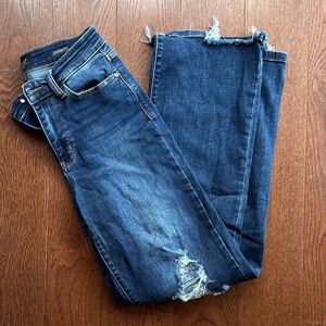 Judy Blue Dark Wash Distressed Jeans